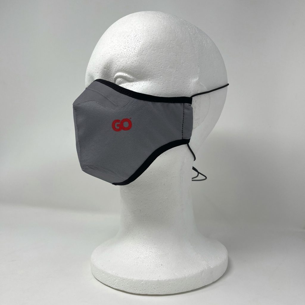 mascarilla grande personalizada en Elche, indicada para mujer, con diseño gris